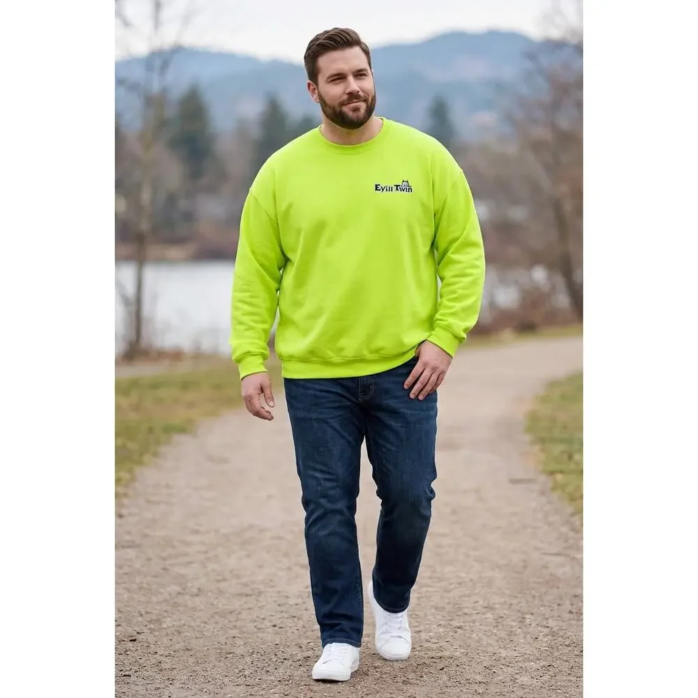 Hazel Boutique Evil Twin Neon Green Crewneck Sweatshirt Sweater Men Size 2XL